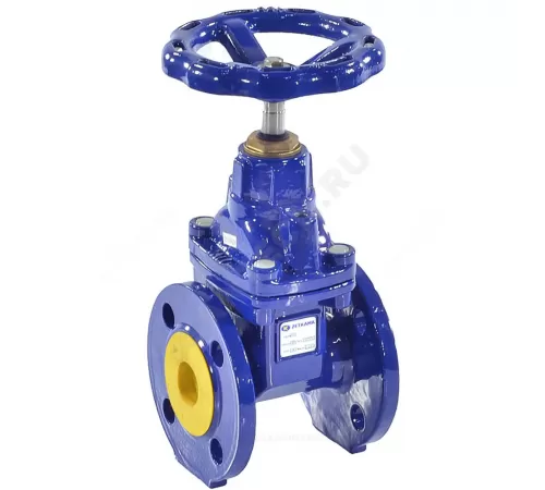 Задвижка чугун 111D аналог МЗВ обрезиненный клин EPDM Ду 65 Ру16 Тмакс=70C фл Zetkama 111D065C57