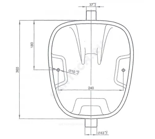 Писсуар настенный Дельта белый без комплекта Лобненский стройфарфор 10/1/5/1-49