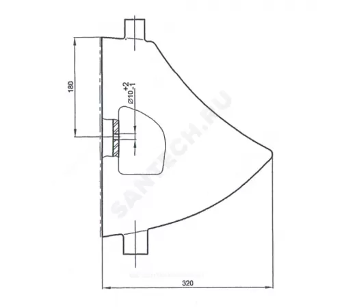 Писсуар настенный Дельта белый без комплекта Лобненский стройфарфор 10/1/5/1-49