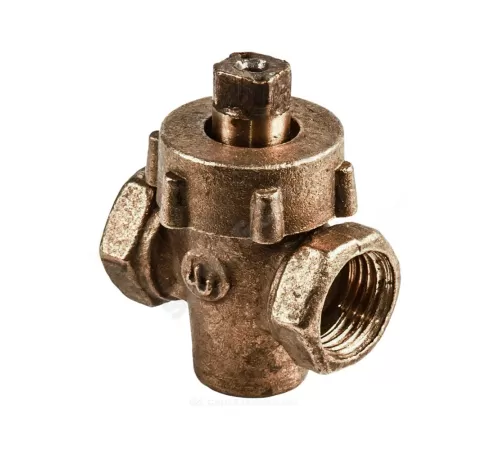 Кран пробко-сальниковый латунь 11б6бк Ду 20 Ру10 G3/4" ВР пробка комбинированная ККАЗ