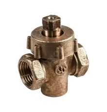 Кран пробко-сальниковый латунь 11б6бк Ду 15 Ру10 G1/2" ВР пробка комбинированная ККАЗ