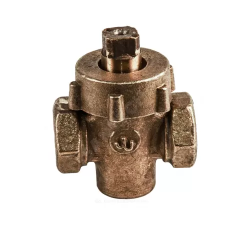 Кран пробко-сальниковый латунь 11б6бк Ду 20 Ру10 G3/4" ВР пробка комбинированная ККАЗ