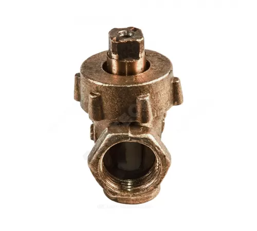 Кран пробко-сальниковый латунь 11б6бк Ду 20 Ру10 G3/4" ВР пробка комбинированная ККАЗ