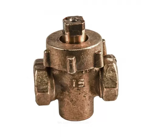 Кран пробко-сальниковый латунь 11б6бк Ду 20 Ру10 G3/4" ВР пробка комбинированная ККАЗ