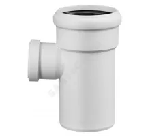 Тройник PP-MD переходной бесшумный светло-серый Skolan Safe SKEA-НТ Дн 90х50х87гр (DN90х50) б/нап с выходом на трубу HT Ostendorf 334430