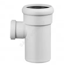 Тройник PP-MD переходной бесшумный светло-серый Skolan Safe SKEA-НТ Дн 110х50х87гр (DN110х50) б/нап с выходом на трубу HT Ostendorf 335440