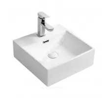 Умывальник подвесной Quadra 40 1 отверстие под смеситель по центру белый Selena Q01140WG