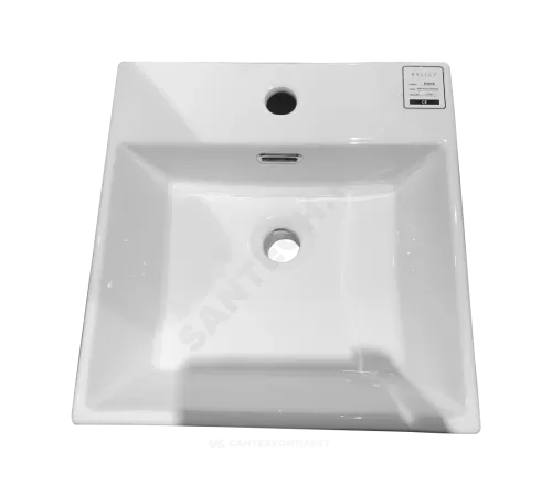 Умывальник подвесной Quadra 40 1 отверстие под смеситель по центру белый Selena Q01140WG
