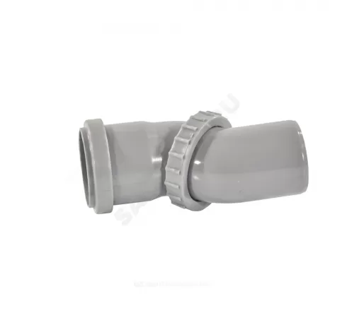 Отвод поворотный PP-H серый Дн 110 б/нап в/к VALFEX 23100110