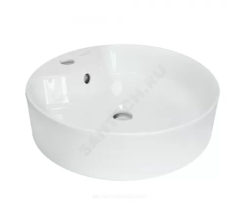 Умывальник мебельный Best SLF 43 1 отверстие под смеситель по центру белый Sanita Luxe WB.CT/Best/43-C.Shelf/WHT.G/S1