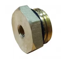 Футорка латунь Ду 15х8 (1/2"х1/4") с резиновым кольцом НР/ВР Апогей 310013