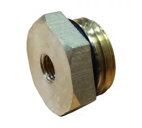 Футорка латунь Ду 15х8 (1/2"х1/4") с резиновым кольцом НР/ВР Апогей 310013