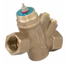 Клапан балансировочный автомат латунь R206AM Ду 25 G1" A Ру25 ВР без ниппелей Giacomini R206AY055