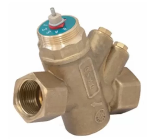 Клапан балансировочный автомат латунь R206AM Ду 25 G1" A Ру25 ВР без ниппелей Giacomini R206AY055