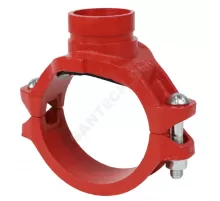 Отвод (седелка) под муфту грувлок ковкий чугун XGQT15 Ду100х65 (Дн114х76) Ру25 JIANZHI