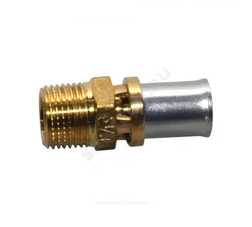 Муфта для МП/PE-X труб латунь пресс Дн 16х1/2" НР RM107 Giacomini RM107Y033