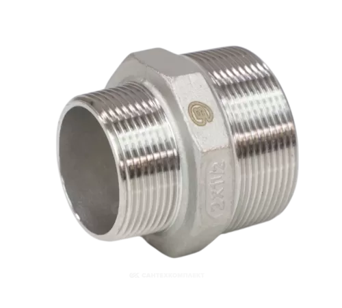 Ниппель переходной сталь нерж Ду 15х10 НР Benarmo