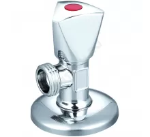 Клапан (вентиль) латунь бытовой хром угловой 1071 G1/2" Ру16 НР с отражателем Aquasfera 1071-01