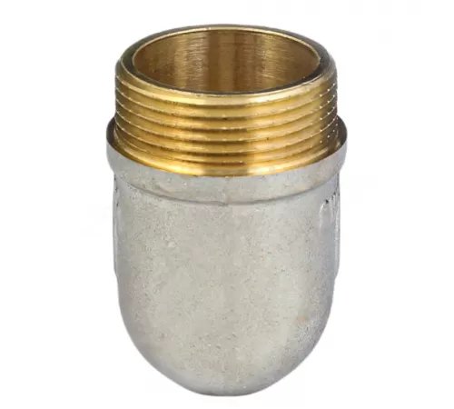 Угольник латунь никель реборда Ду 32 (1 1/4") ВР/НР 9006 ГОСТ 32585-2013 Aquasfera 9006-04