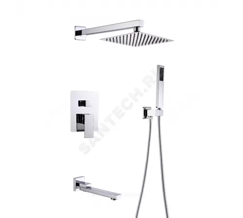 Смеситель встраиваемый для ванны с душем одноручный CUBE ПСМ-CB-03 Профсан PSM-CB-03