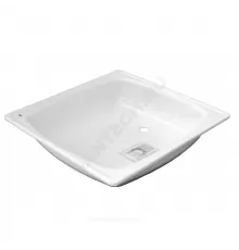 Поддон душевой стальной квадрат Standart 800х800х130 гладкий белый White Wave (Караганда)