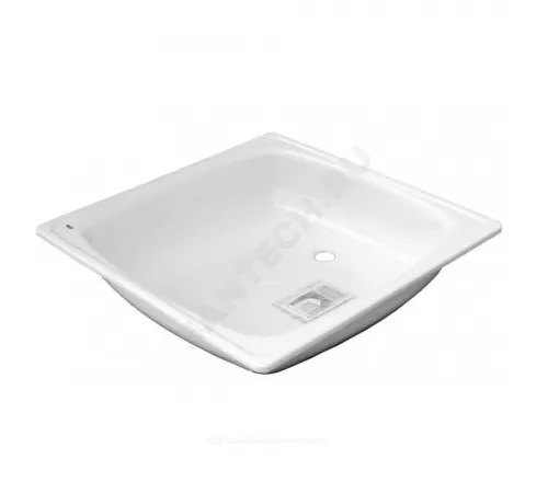 Поддон душевой стальной квадрат Standart 800х800х130 гладкий белый White Wave (Караганда)