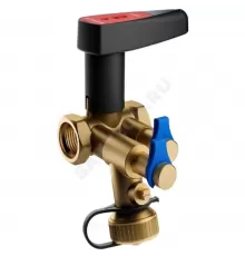 Клапан балансировочный ручной латунь V Ду 15 G1/2" Ру25 Тмакс=135 оС ВР Kvs=1.71м3/ч с измерительными ниппелями BROEN 4351000S-001673