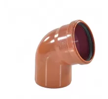 Отвод НПВХ коричневый Дн 125х67гр б/нап в/к KGB Ostendorf 221230
