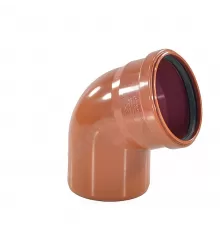 Отвод НПВХ коричневый Дн 110х67гр б/нап в/к KGB Ostendorf 220230