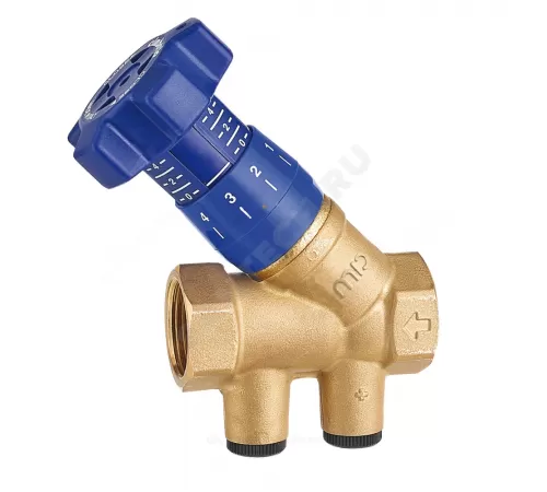 Клапан балансировочный ручной латунь 787ОТ/2R Ду 20 Rp3/4" Ру25 ВР Kvs=5.33м3/ч без ниппелей Cimberio CIM 787OT/2R 34