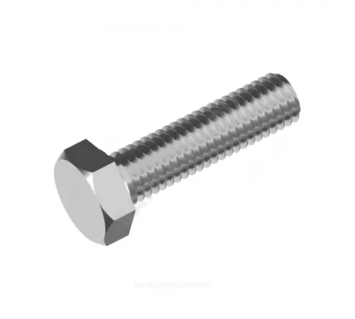 Болт стальной оц полная резьба М20х90 к.п. 5.8 шестигранный вес DIN 933