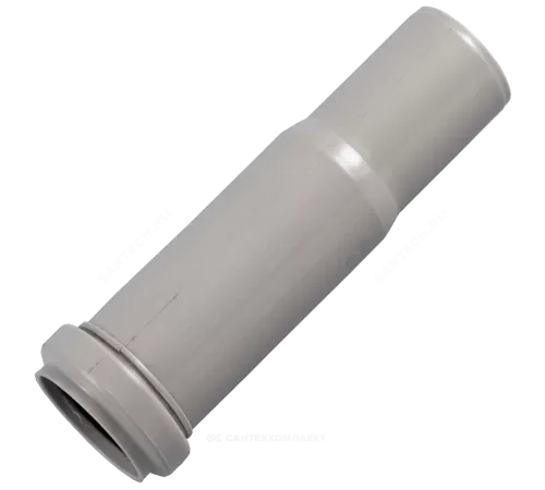 Патрубок PP-H компенсационный серый Дн 75 б/нап в/к RTP (РосТурПласт) 36401