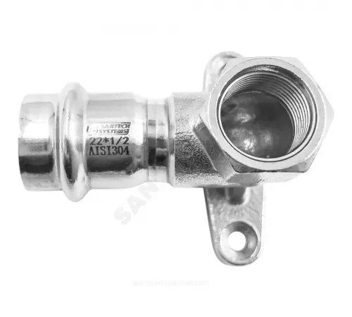 Водорозетка сталь нерж AISI 304 Дн 15х1/2" пресс/ВР SantechSystems