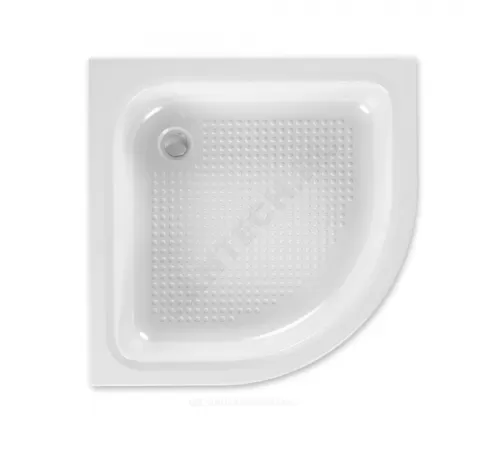 Поддон душевой акриловый полукруглый Classic S 800х800х300 с противоскользящим покрытием белый МетаКам АПS_011740