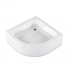 Поддон душевой акриловый полукруглый Classic S 800х800х300 с противоскользящим покрытием белый МетаКам АПS_011740