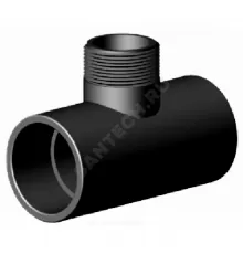 Тройник НПВХ переходной Дн 50х1 1/4"х32х90гр Ру10 НР под клеевое соединение Агригазполимер 206-015