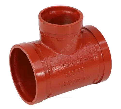 Тройник переходной под муфту грувлок ковкий чугун XGQT08 Ду50х32 (Дн60х42) Ру25 JIANZHI .