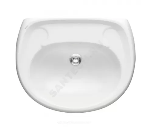 Умывальник подвесной Воротынский 57 без отверстия под смеситель белый Santeri 1.3111.7.S00.00B.0