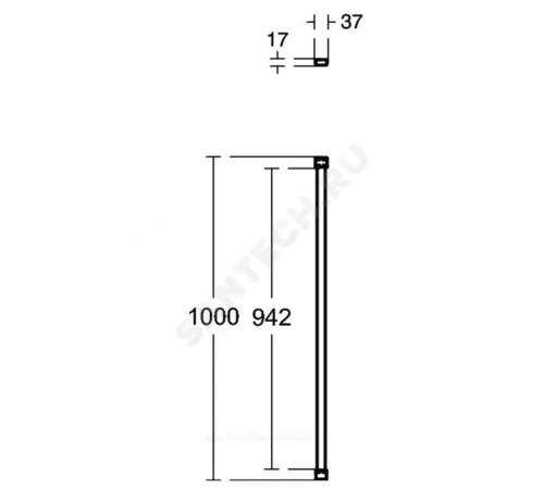 Опора крепежная Silk Black прямая 1000 мм Ideal Standard K9380V3