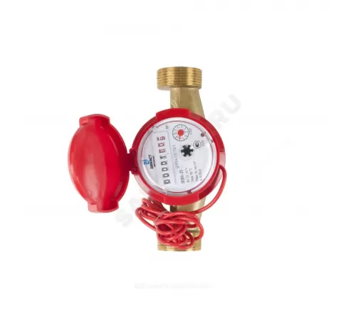 Счётчик г/в и х/в крыльчатый одноструйный Ду 25 Ру16 Qn=3,5 м3/ч 90С L=160мм резьба импульсный В/К ОСВУ ДГ1 Декаст 73-25-03