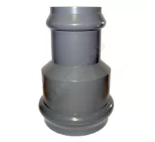 Муфта НПВХ SDR26 переходная Дн 160х110 Ру10 серая напорная раструбная под соединение с уплотнительным кольцом в/к Aquaviva AQV160110