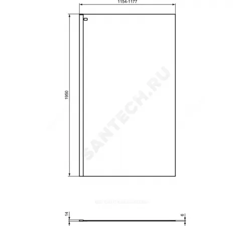 Стенка душевая CONNECT 2 1200х1950мм Ideal Standard K9379V3
