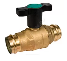 Кран шаровой латунь R851VT Дн 22 пресс полнопроходной с Т-рукояткой красной/синей/зеленой удлиненная ручка Giacomini R851VY104