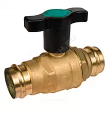 Кран шаровой латунь R851VT Дн 22 пресс полнопроходной с Т-рукояткой красной/синей/зеленой удлиненная ручка Giacomini R851VY104