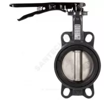 Затвор дисковый поворотный чугун ЗДМ 05 Ду 65 Ру16 межфл с рукояткой диск нерж манжета EPDM Ридан 082X4422R