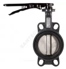 Затвор дисковый поворотный чугун ЗДМ 05 Ду 40 Ру16 межфл с рукояткой диск нерж манжета EPDM Ридан 082X4420R