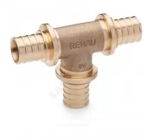 Тройник для PE-X труб аксиальный бронза Дн 32х32х32 RAUTITAN PLATINUM RX Rehau 14564531001