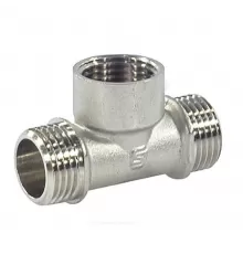 Тройник латунь никель Ду 25 (1") НР/ВР/НР SantechSystems