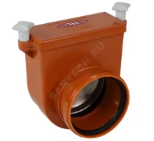 Клапан обратный канализационный коричневый Дн 110 б/нап с заслонкой из нерж стали HL HL710.0