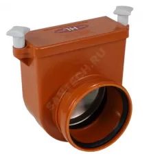 Клапан обратный канализационный коричневый Дн 110 б/нап с заслонкой из нерж стали HL HL710.0